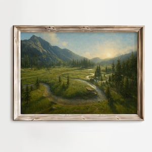 Big Valley RDR2 olieverfschilderijposter | Kaartkunst West Elizabeth | Big Valley Art | Red Dead Redemption 2 | Gamercadeau | RDR2 Landschap Natuur