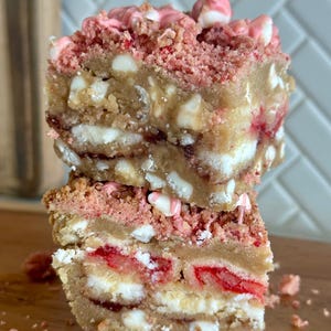 Erdbeer-Shortcake-Plätzchen-Riegel