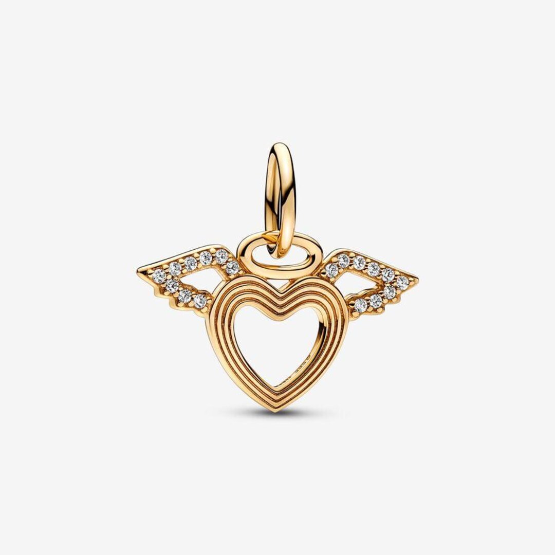 New Pandora Heart Angel Wings Dangle Charm - Etsy