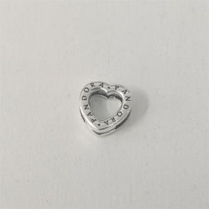 pandora reflexions 925 logo heart clip charm pendant