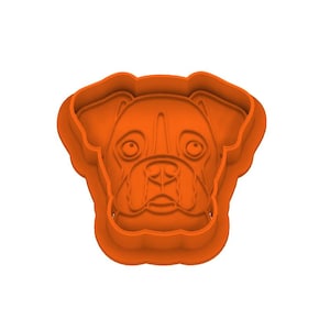 Cabeza de boxeador STL - Cortador y sello incluidos con perillas - Archivo STL de cortador de galletas digital - Tamaños incluidos: 2", 3" y 4"