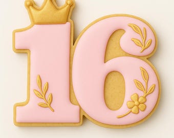 16th birthday sweet sixteen cookie cutter shape - celebrate in style!