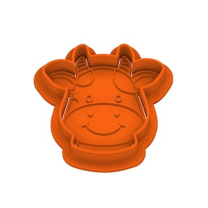 STL Cow_Head - Cutter and Stamp with knobs included - Digital Cookie Cutter STL File – 2", 3", and 4" Sizes Included