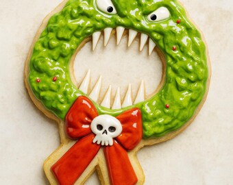 Monster Kranz-Ausstecher | Alptraum Weihnachten Ausstechförmchen | Halloween Back Werkzeug