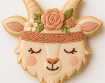 Boho Goat Cookie Cutter – Whimsical Farm Charm!