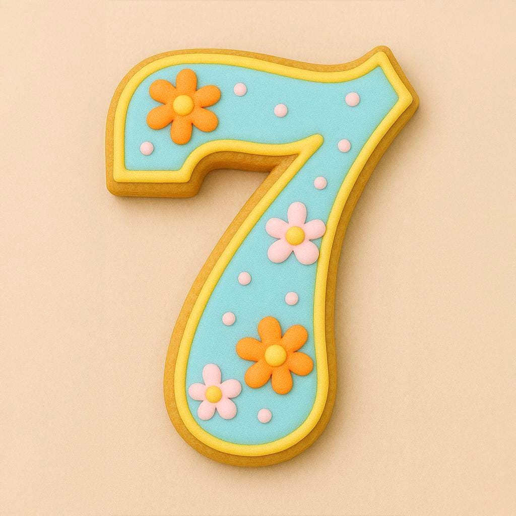 Number 7 Cookies - Etsy