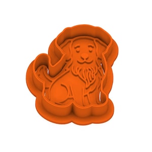 Golden Retriever STL - Cortador y sello con perilla - Archivo STL de cortador de galletas digital - Tamaños incluidos: 2", 3" y 4"