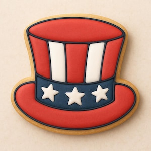 Uncle Sam_Hat - kakform - fjärde juli kakform - patriotisk stolthet på en tallrik!