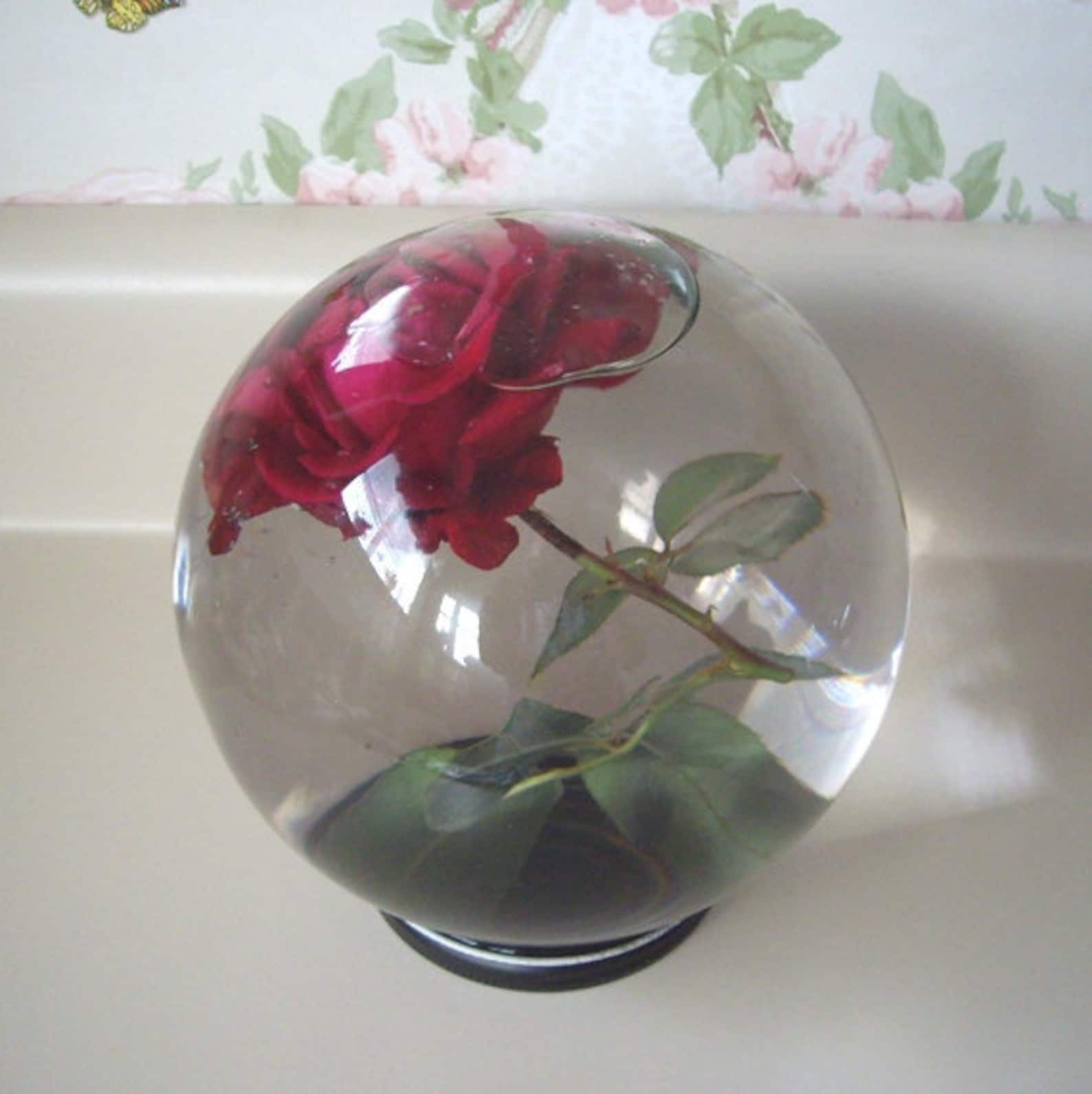 Vintage Bowl O Beauty Water Globe for Real Roses collectible Etsy