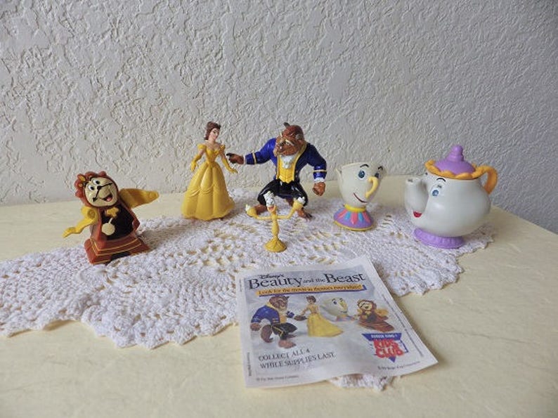 Beauty and the Beast Burger King Fast Food Toy Figure Set Etsy