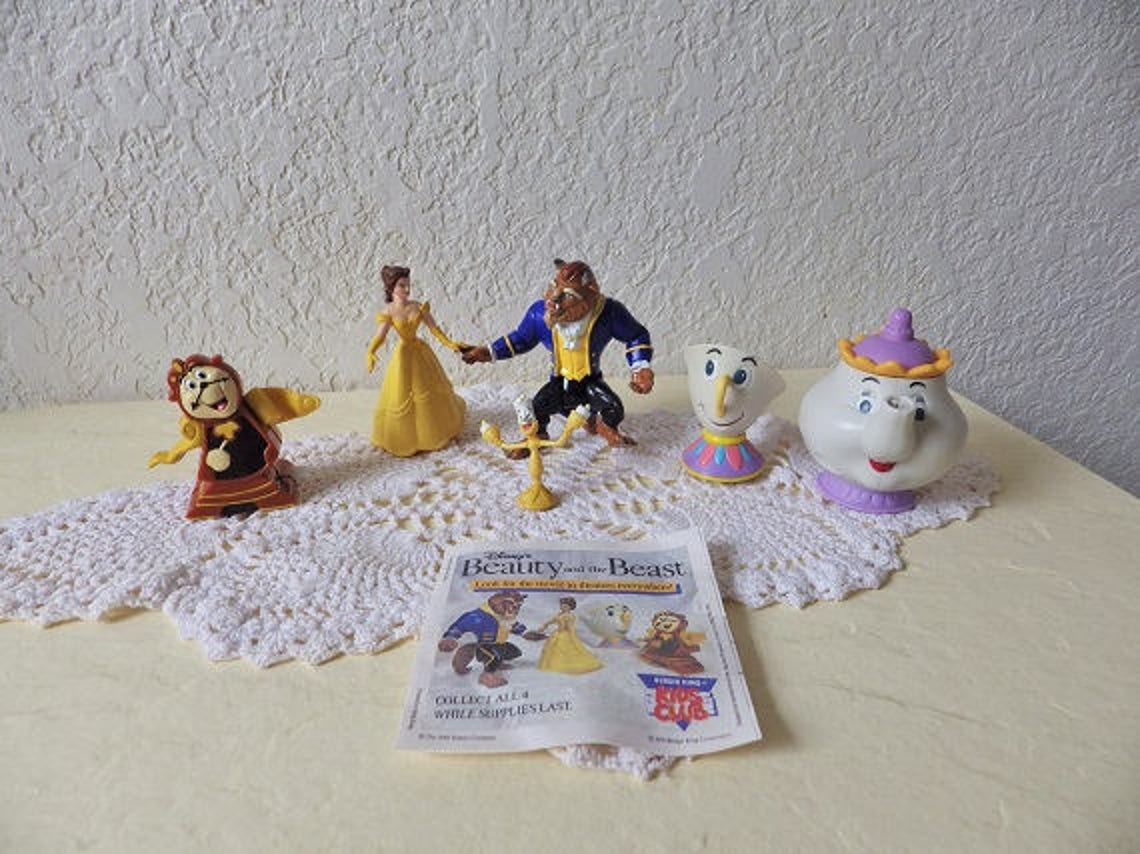 Beauty and the Beast Burger King Fast Food Toy Figure Set Etsy