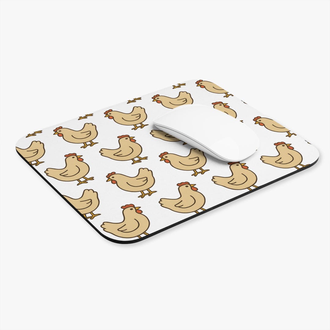 Chicken Mouse Pad: Farm Animal Desk Mat, Rooster Design - Etsy