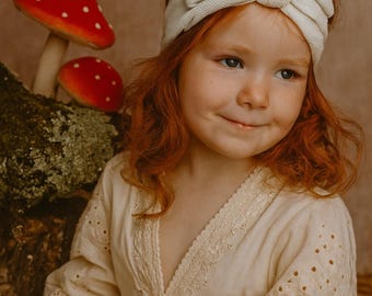 TRAK ZA UŠESA; Handmade Boho Baby Headband • Soft Cotton Jersey Knit