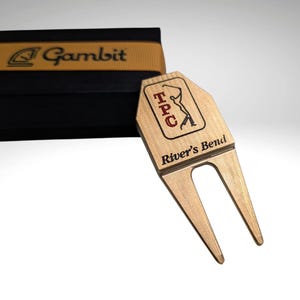 Personalized Golf Brass Divot Tool, Gift for Dad, Groomsmen, Golf trip memento, Any logo & text, Milled to order in Ohio, Hand painted
