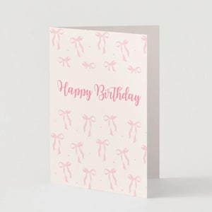 Pink Girl / Woman Birthday Card Printable
