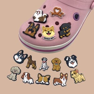 Cute Dog Series Croc Charms, Cartoon Croc Charms, Cute Charms for Shoes