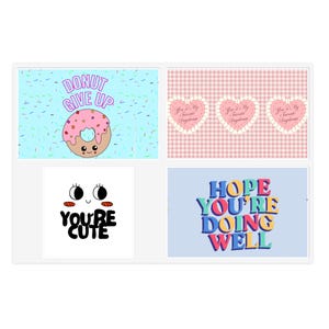 Hojas de pegatinas bonitas y motivadoras para decorar, hacer álbumes de recortes, regalar, diarios y decorar habitaciones infantiles.