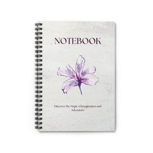 Cuaderno de espiral estético: líneas rayadas, diario, papelería bonita, cuaderno bonito, papel de carta, bloc de notas