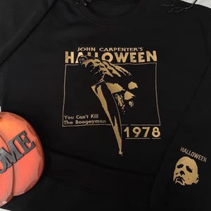 Embroidered Halloween 1978 Myers Sweatshirt, Retro Horror Slasher Crewneck, John Carpenter Scary Movie Fan Gift Sweater, Halloween Gift Idea