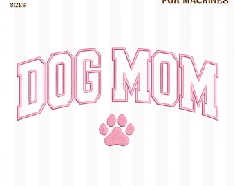 Motif de broderie appliqué maman chien, cadeau maman chien, maman chien, sweat-shirt maman chien, broderie patte de chien, cadeau pour amoureux des chiens, applique maman