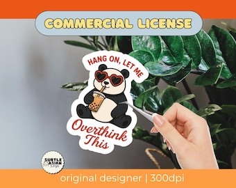 Overthinking Panda | Cute Animal Art PNG | Digital Download