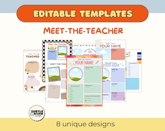 Meet the Teacher Template Bundle | Customisable Back to School Flyer | Classroom Introduction Parent Communication