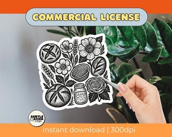 Sourdough Linocut PNG
