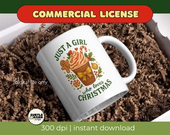 Christmas Frappucino Green & Gold PNG