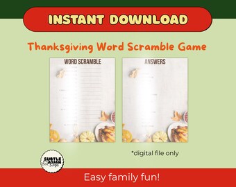 Thanksgiving Game | Fun Printable Family Trivia