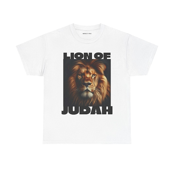 Lion of Judah Graphic Tee | Unisex Heavy Cotton T-Shirt, Faith Inspired Wear, Spiritual Gift, Christian Apparel, Everyday Casual Top