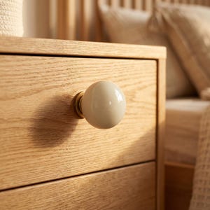 Puxadores de gaveta de cerâmica estilo boho para quarto de bebê | Puxadores redondos para armários em tons pastel e neutros | Puxadores minimalistas e rústicos para cômoda | Renovação de ferragens para guarda-roupa