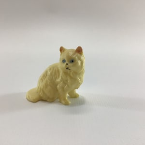 Macali Miniature Persian Cat Vintage Hard Plastic Collectible Toy Figurine