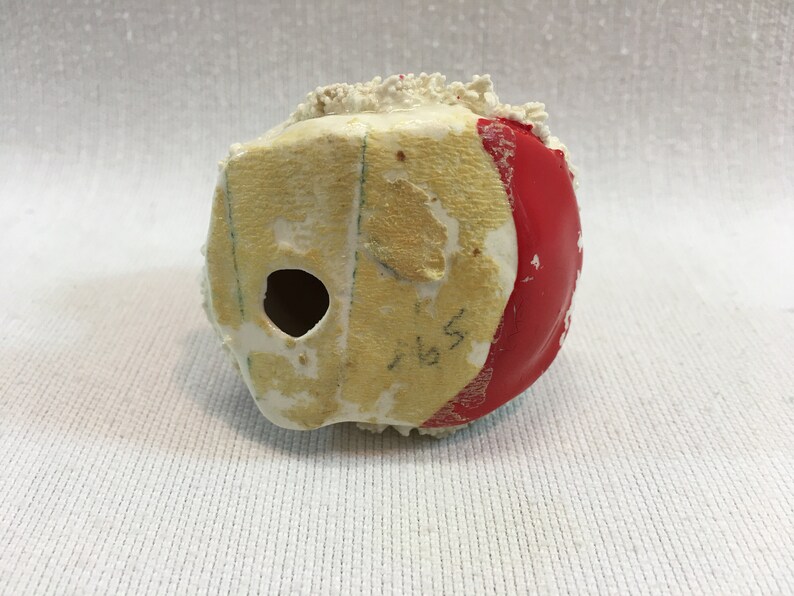Ceramic Santa Claus Spaghetti Trim 1940/'s Vintage Christmas Roly Poly Rocker Figurine