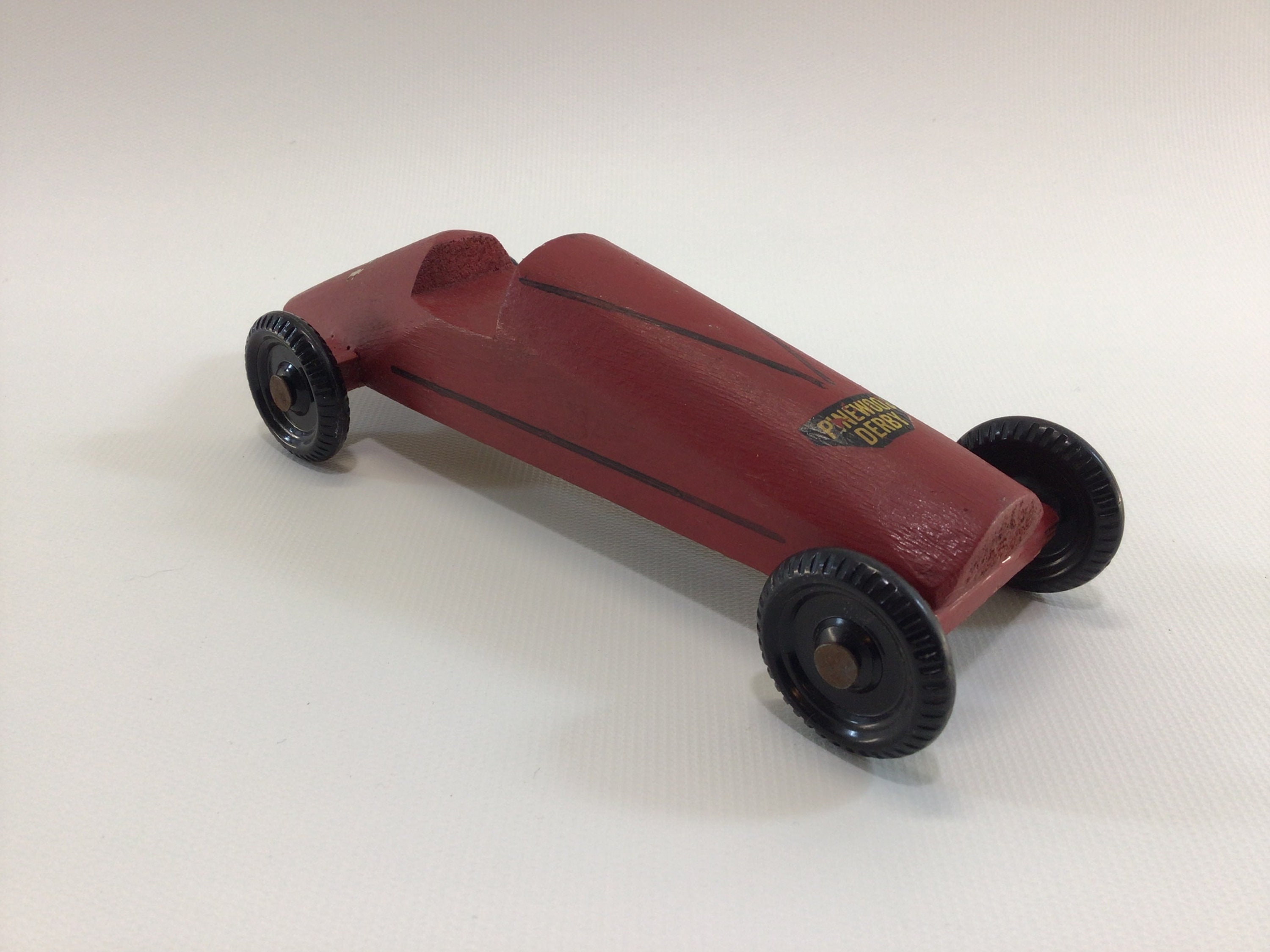 Early Pinewood Derby Race Car Red 29 Boattail Era Style Vintage Handcrafted  Wooden Toy -  Denmark