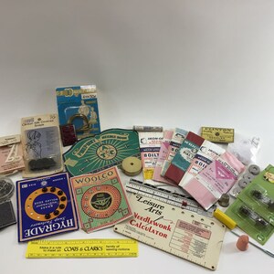 Sewing Notions Assorted Mixed Junk Drawer Lot Snaps Fasteners Needles Gauges Tape Measure Others Vintage Arts Crafts Supplies Mixed Media