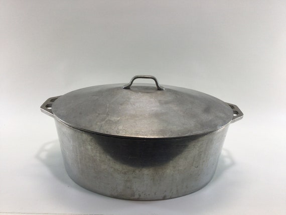 Cast Aluminum Roasting Pan Viking 6 Quart Roaster No 43 Vintage Quality  Made Cookware 