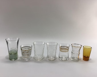 Shot Glass Jigger Measure Assorted Depression to Mid Century Vintage Barware Decor - CHOOSE ONE