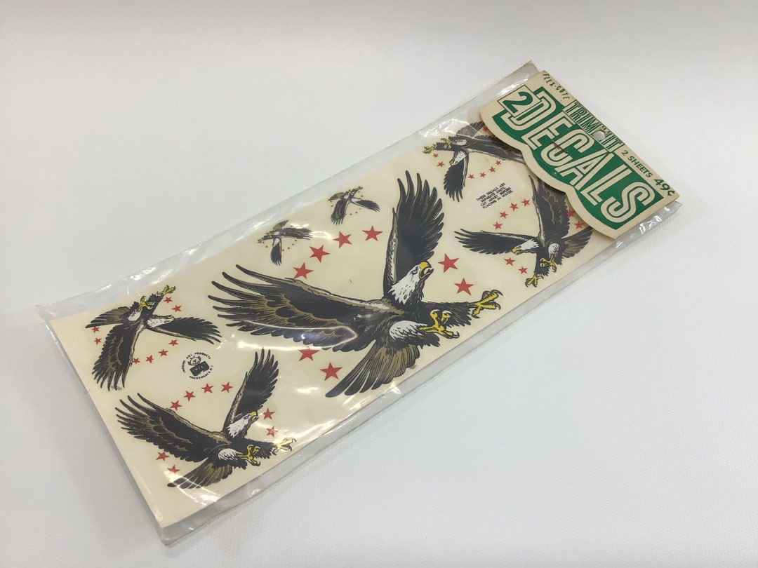 Impco Trimmit American Bald Eagle Decals 2 Flex Cote Sheets Vintage