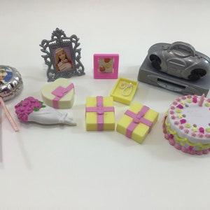Barbie Birthday Party Parts and Pieces Lot Vintage Fashion Doll Replacement Parts