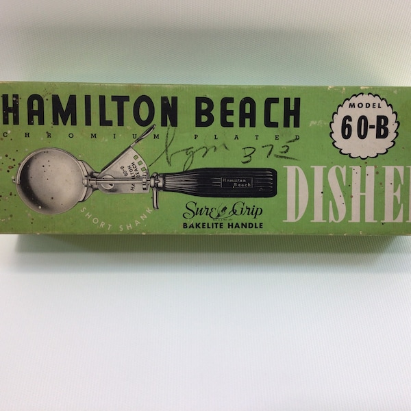 Ice Cream Scoop Box (Only) Hamilton Beach Model 60-B Disher Vintage Kitchen Utensil Ephemera Store Display Decor