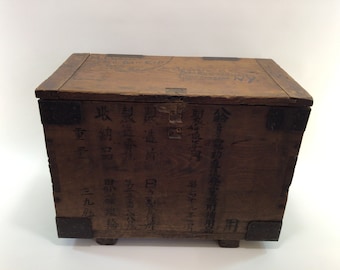 Japanese Fuse Box Vintage WWII Era Collectible Munitions Crate