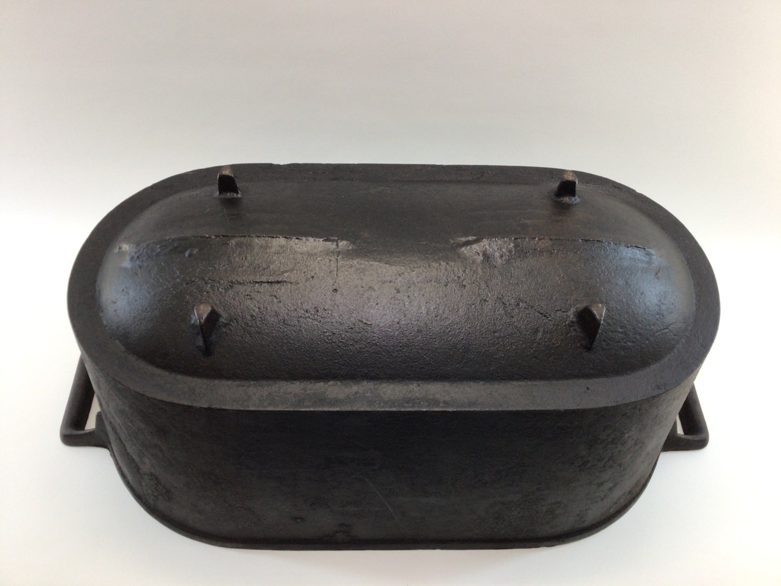 Cast Iron Roasting Pan Ham Boiler Footed Gate Mark Antique Etsy