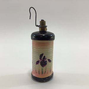 Vintage Glass Chinese Lantern Cylindrical Christmas Light Bulb Ornament