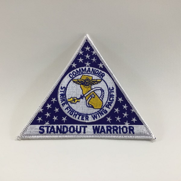 US Military Standout Warrior Patch Pacific Strike Fighter Wing Commander