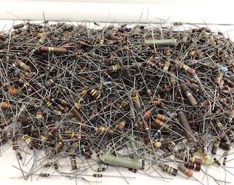 Electronic Resistors Assorted 8 oz Lot Vintage Audio Television Repair Parts Mixed Media Jewelry Arts Crafts Project Pieces