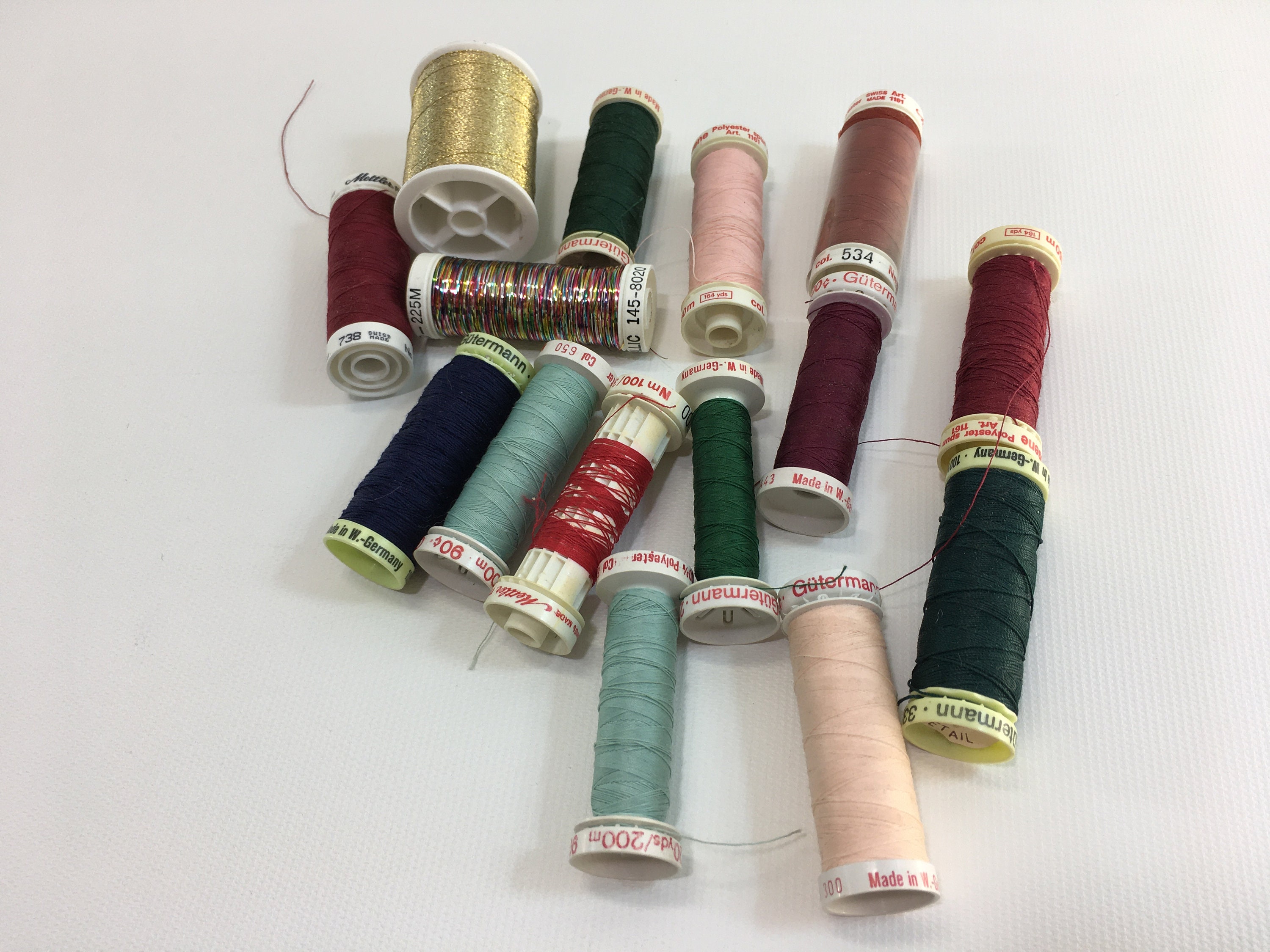 Sewing Thread Kit 20 Colors Polyester Sewing Thread Earth Tone Color Series 1000 Yards per Spool for Hand Sewing,Quilting,Sewing Machine and