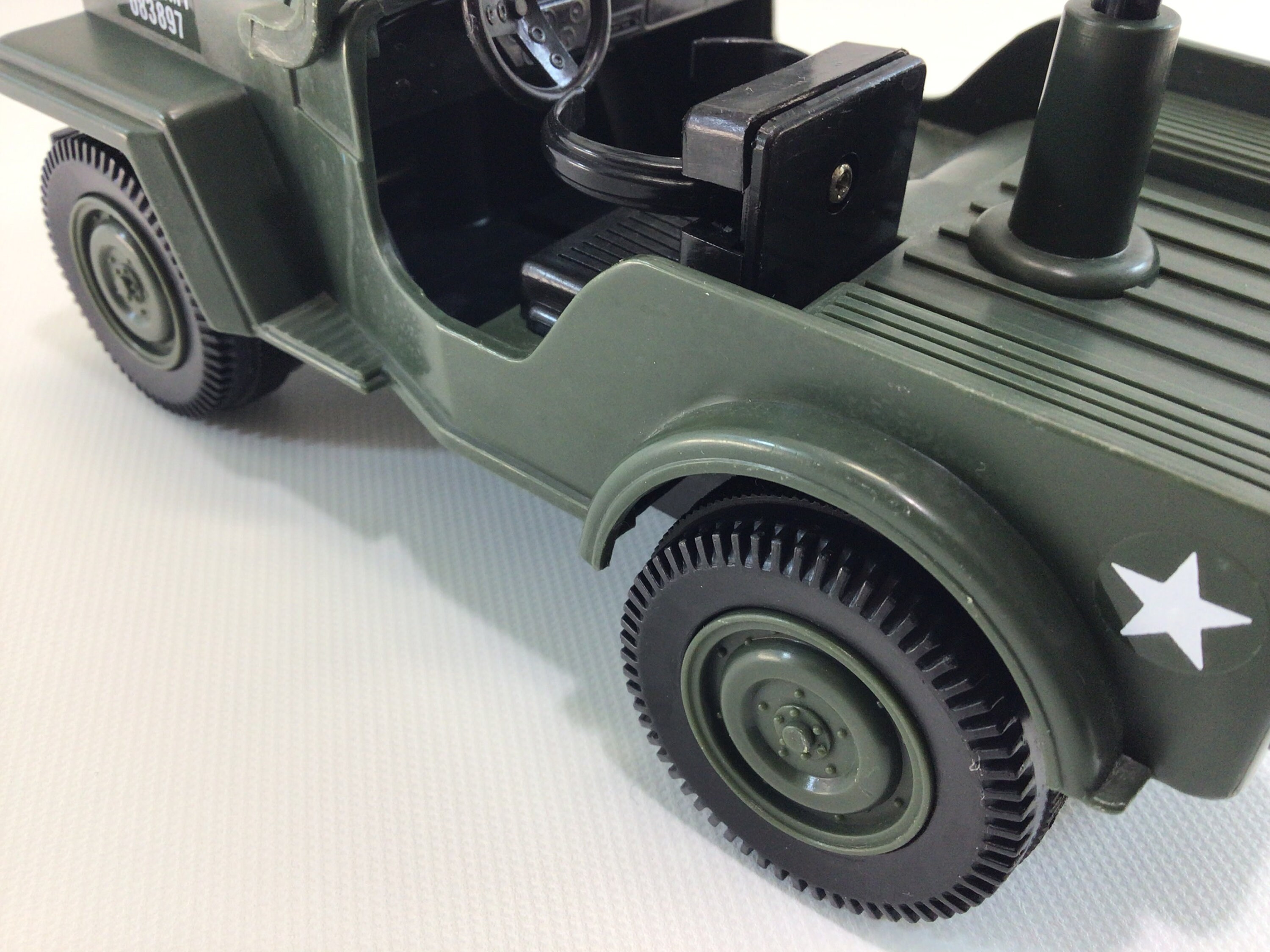 Zima US Army Jeep Vintage Hard Plastic Friction Toy No 897 Zima US Army Jeep Vintage Hard Plastic Friction Toy No 897