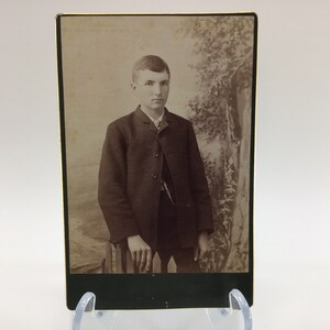 Victorian era Cabinet Card Portrait Photograph Young Man