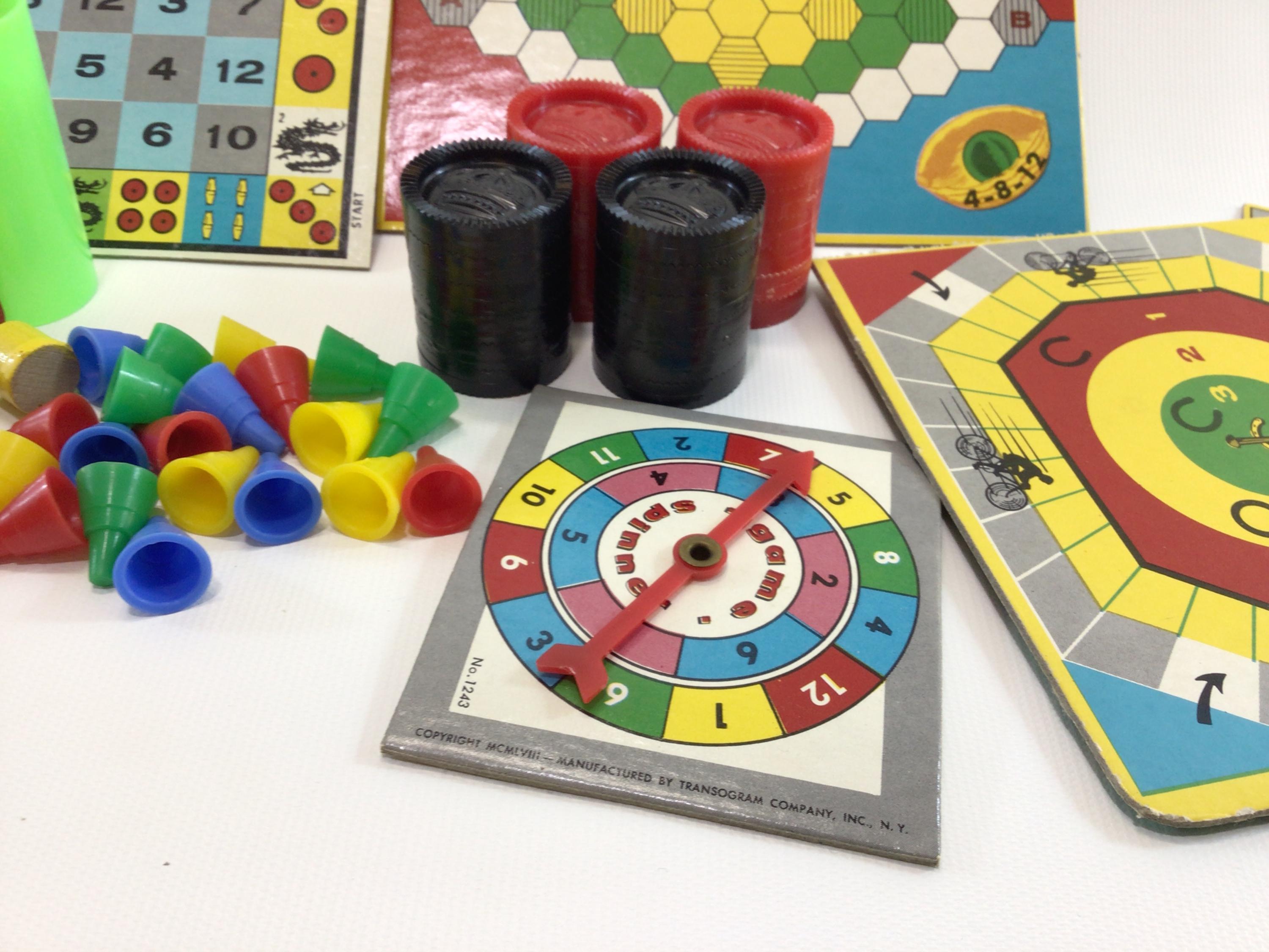 Transogram Board Game Pieces Lot Vintage 1950s Family Fun Kitschy Toy ...