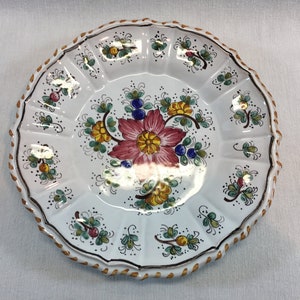 Majolica Plate Vintage Decorative Art Pottery Mari EC. Deruta Made in Italy